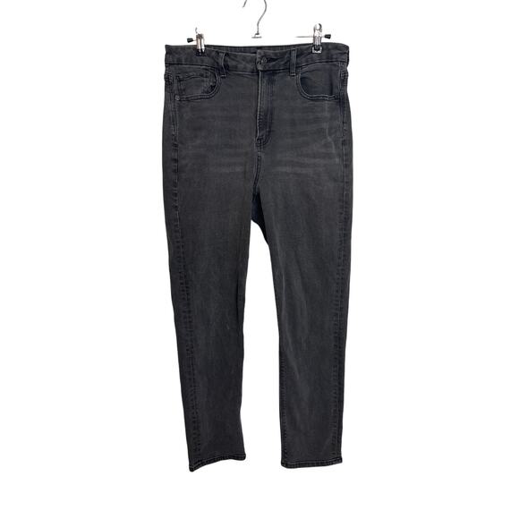 American Eagle Curvy Mom Jean Womens 8 Dark Gray High Rise Stretch - Picture 1 of 6